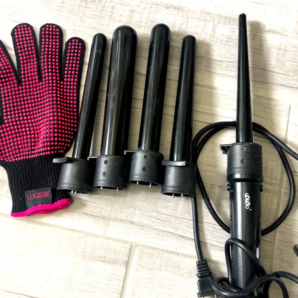 Dodo hair curler with five attachments and glove